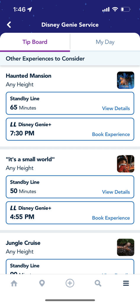 Disney Genie - Booking Lightning Lanes