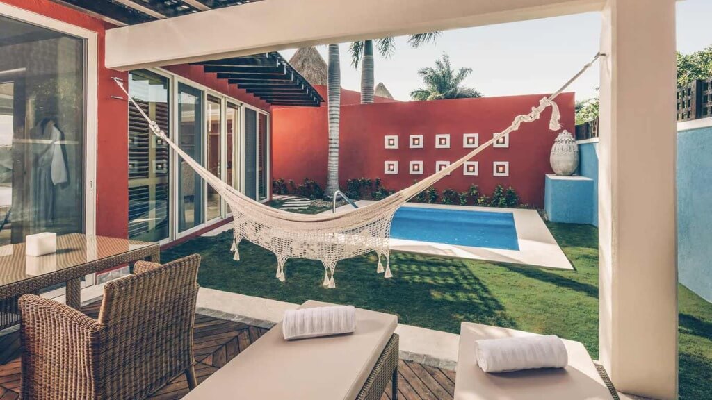 The Old Look Of The Backyard at Iberostar Grand Paraiso Villa's