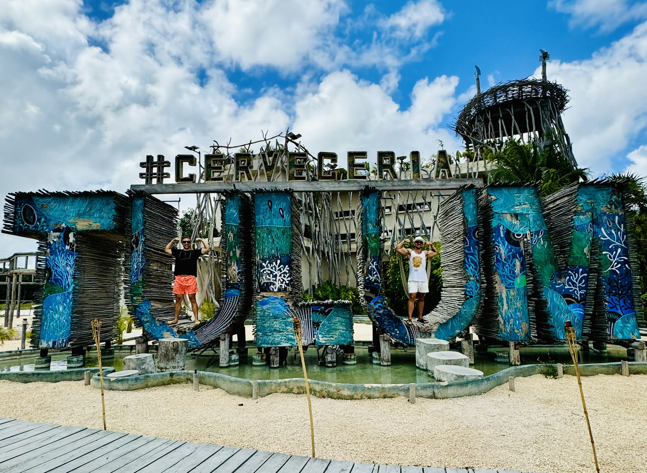 Cerveceria art installation at a Hyatt resort in Punta Cana